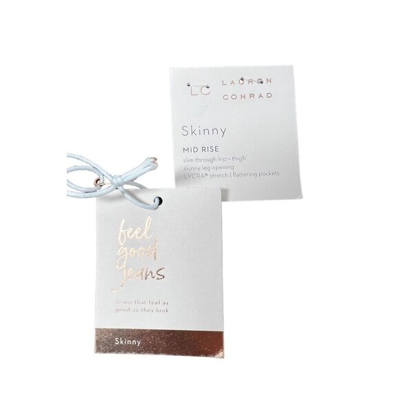 LC Lauren Conrad Womens Dark Wash High Rise Skinny Jeans Plus Sz 26W New - Picture 6 of 8
